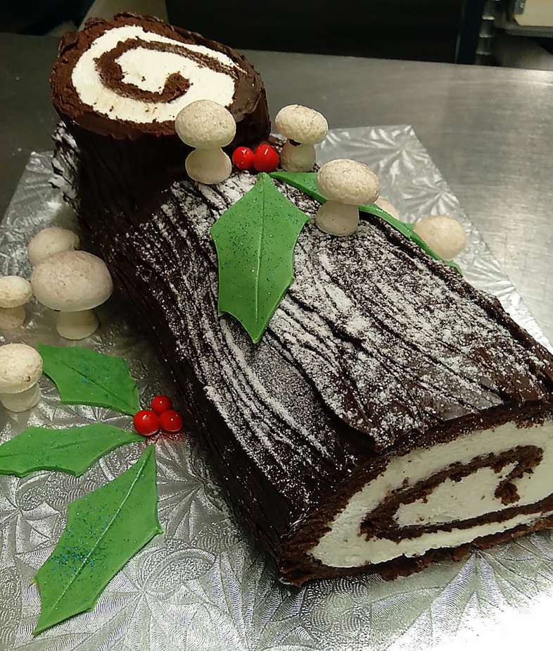 Mini Chocolate Amaretto Yule Logs